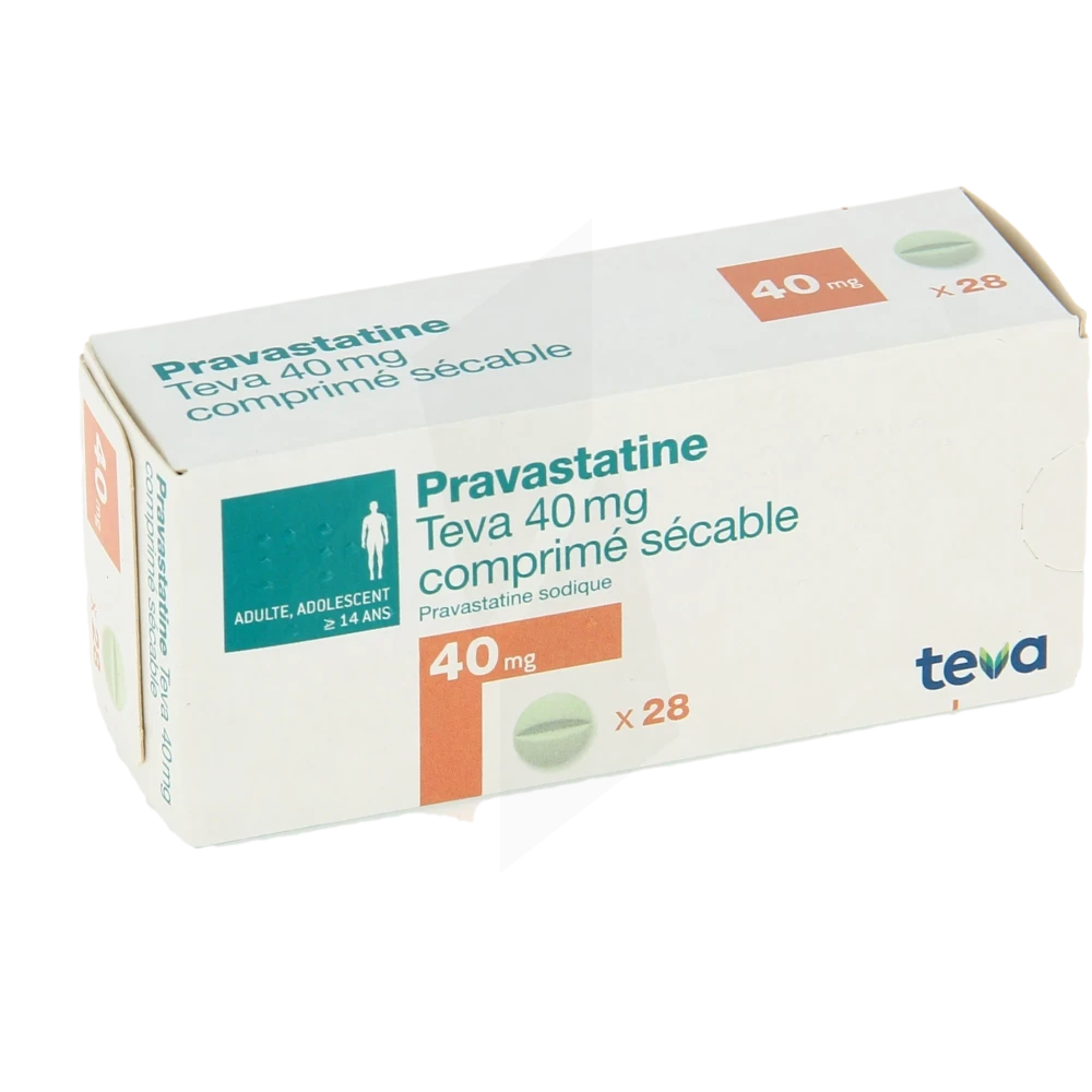 Pravastatine Teva 40 Mg, Comprimé Sécable