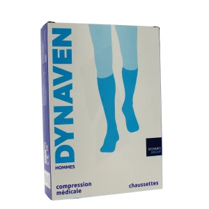 Sigvaris Dynaven Semi-opaque Fin Chaussette Classe 3 Homme Noir Long L
