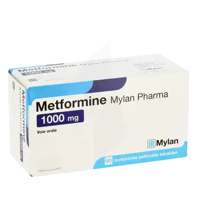 Metformine Viatris 1000 Mg, Comprimé Pelliculé Sécable à Osny