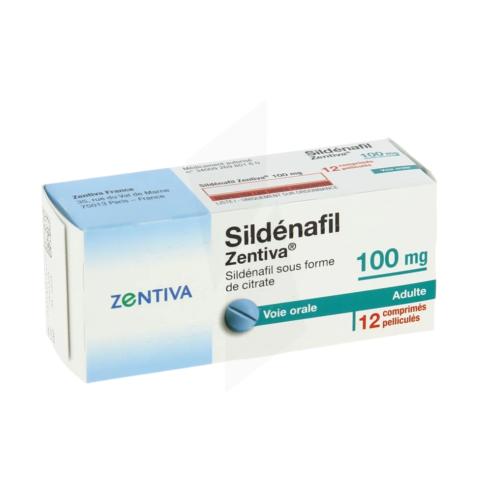 Sildenafil Zentiva 100 Mg, Comprimé Pelliculé