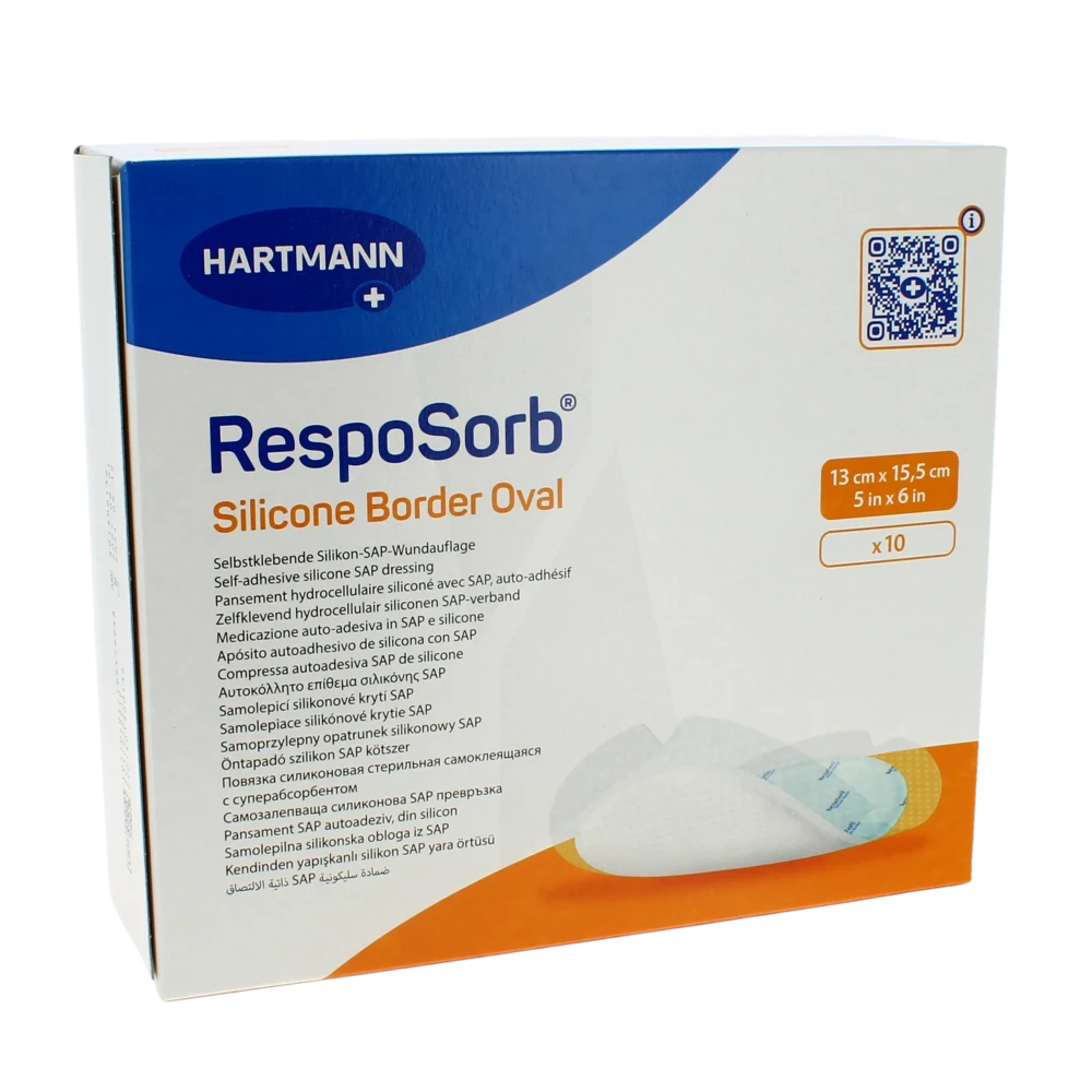 Resposorb Silicone Border Oval Pans Absorption Importante 13x15,5cm B/10