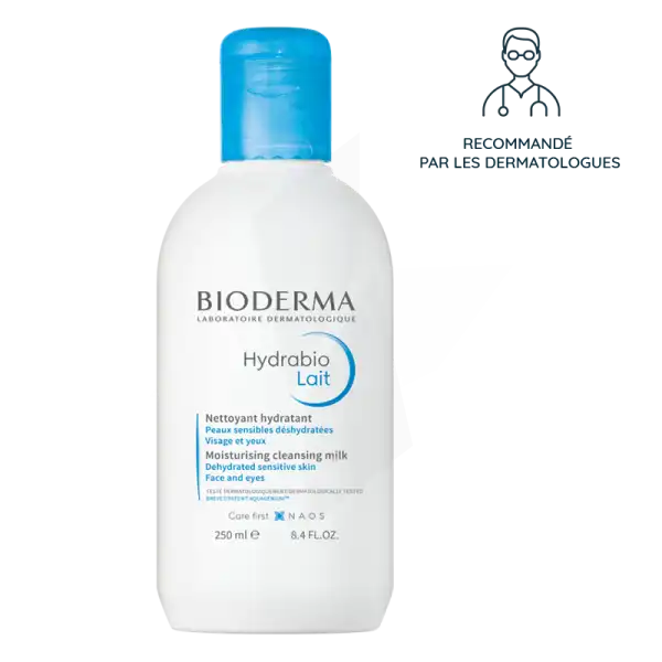 Bioderma Hydrabio Lait Démaquillant Visage Et Yeux Peaux Déshydratées 250ml