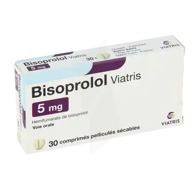 Bisoprolol Viatris 5 Mg, Comprimé Pelliculé Sécable à CUISERY