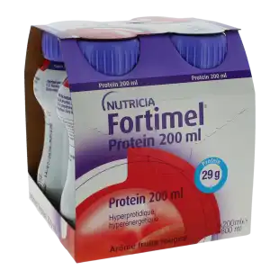 Fortimel Protein Nutriment Fruits Rouges 4 Bouteilles/200 Ml à CERNAY