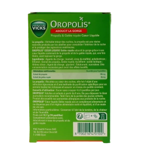 Vicks Oropolis Pastilles à Sucer Coeur Liquide Gelée Royale Boîte De 16