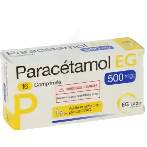 Paracetamol Eg 500 Mg, Comprimé à DIJON