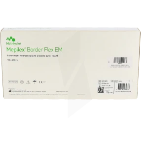 Mepilex Border Flex Em Pansements Hydrocellulaire AdhÉsif StÉrile SiliconÉ 10x20cm B/10