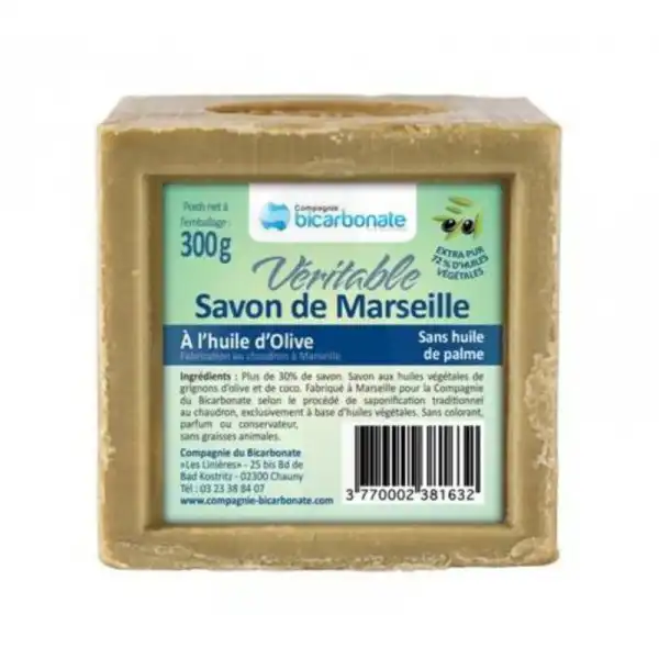 La Compagnie Du Bicarbonate Savon De Marseille Sans Huile De Palme 300g