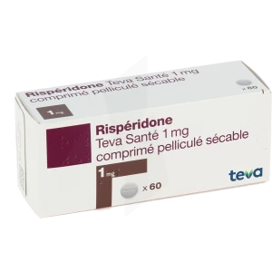 Risperidone Teva Sante 1 Mg, Comprimé Pelliculé Sécable