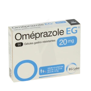 Omeprazole Eg 20 Mg, Gélule Gastro-résistante