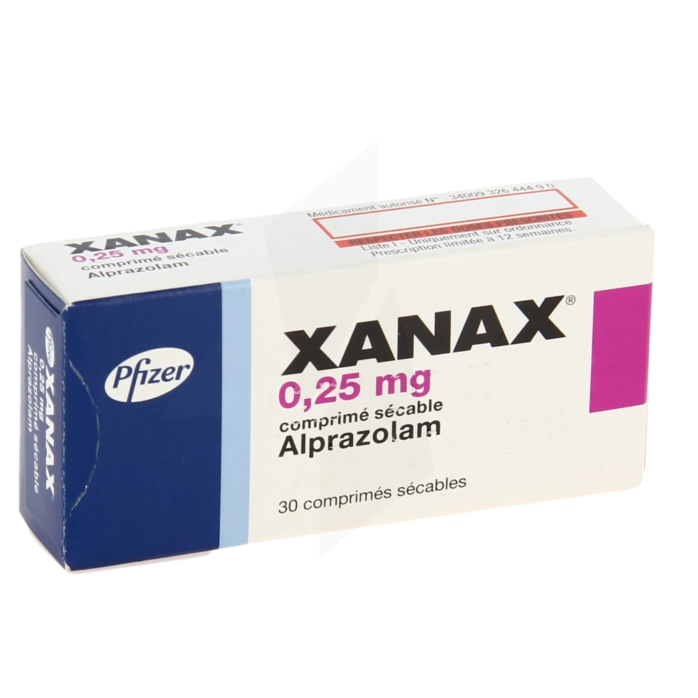 Xanax 0,25 Mg, Comprimé Sécable