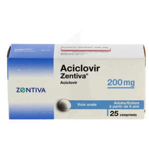 Aciclovir Zentiva 200 Mg, Comprimé