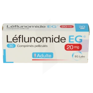 Leflunomide Eg 20 Mg, Comprimé Pelliculé