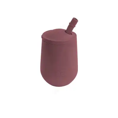 Mini Cup avec Paille et Couvercle Mauve