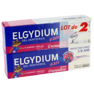 Elgydium Kids Protection Caries Pâte Dentifrice Grenadine 2t/50ml