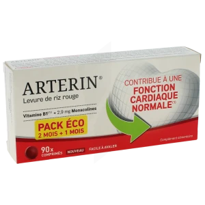 Arterin Levure De Riz Rouge 2,9 Mg Comprimés B/90