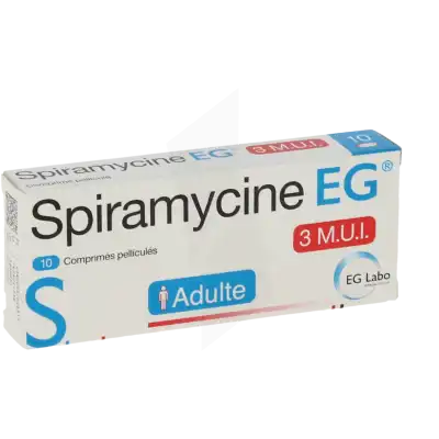 SPIRAMYCINE EG 3 M.U.I., comprimé pelliculé