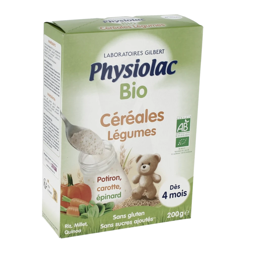 Physiolac Céréales Légumes Bio B/200g
