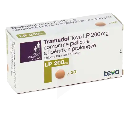 TRAMADOL TEVA L.P. 200 mg, comprimé pelliculé à libération prolongée