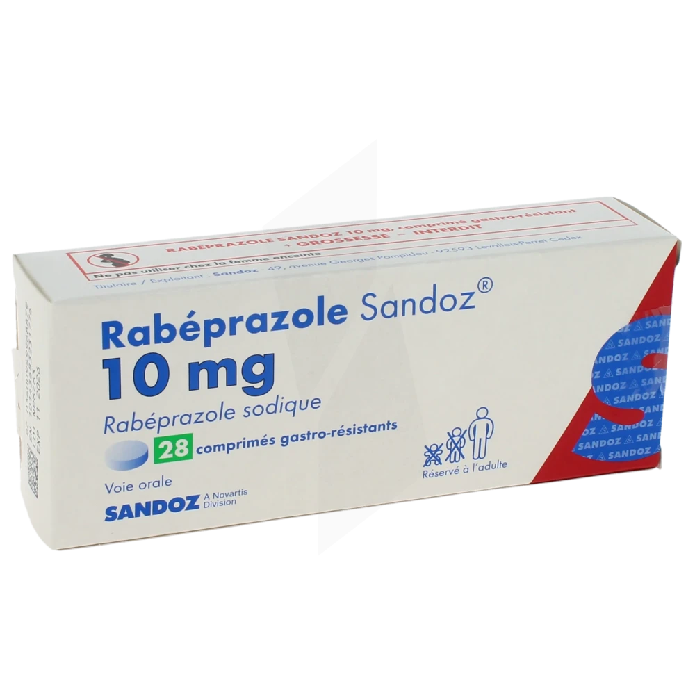 Rabeprazole Sandoz 10 Mg, Comprimé Gastro-résistant