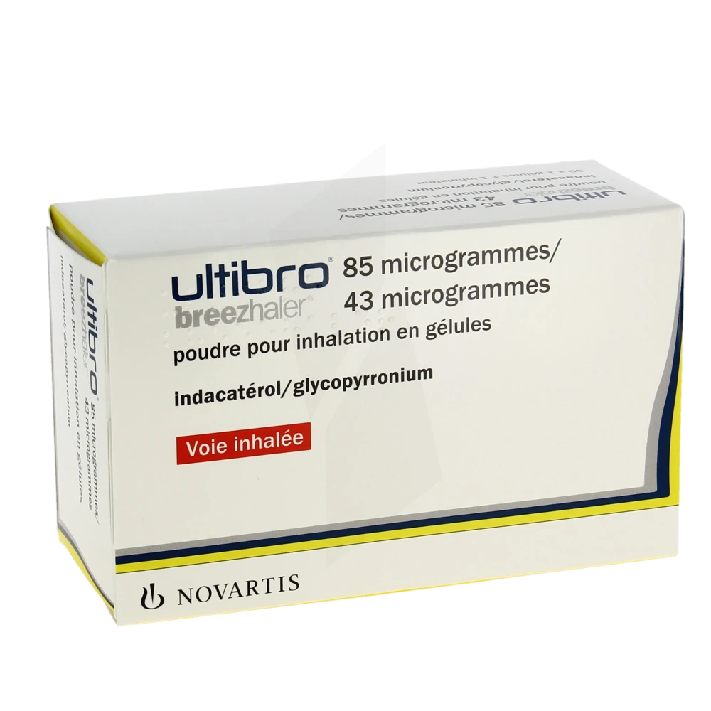 Ultibro Breezhaler 85 Microgrammes/43 Microgrammes, Poudre Pour Inhalation En Gélule