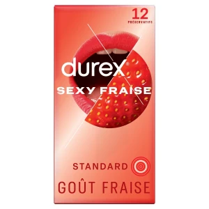 Durex Sexy Fraise Préservatif B/12