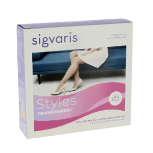 Sigvaris Styles Transparent Chaussettes Po Femme Classe 2 Beige 130 X Large Normal