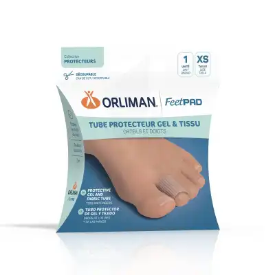 Orliman Feetpad Tubes Protecteur Gel & Tissu Orteils Et Doigts Taille S Diamètre 25mm