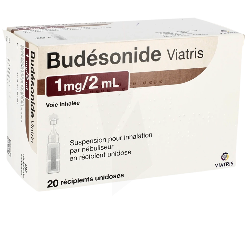 Budesonide Viatris 1 Mg/2 Ml, Suspension Pour Inhalation Par Nébuliseur En Récipient Unidose