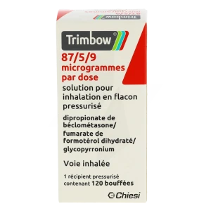 Trimbow 87 Microgrammes/5 Microgrammes/9 Microgrammes, Solution Pour Inhalation En Flacon Pressurisé