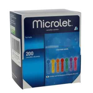 Microlet Lancettes Colorés B/200