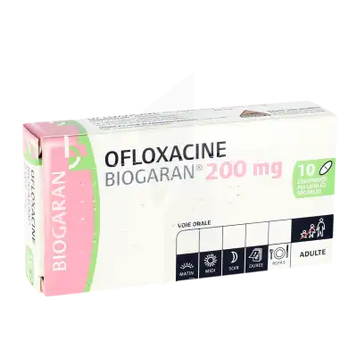 Ofloxacine Biogaran 200 Mg, Comprimé Pelliculé Sécable à LE LAVANDOU