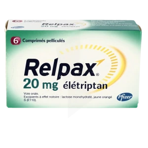 Relpax 20 Mg, Comprimé Pelliculé