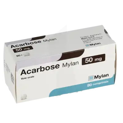 Acarbose Viatris 50 Mg, Comprimé à Courbevoie