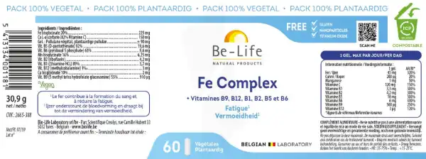 Be-life Fe Complex Gélules B/60