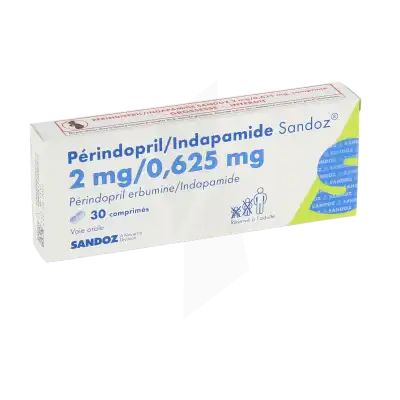 Perindopril/indapamide Sandoz 2 Mg/0,625 Mg, Comprimé à LA TREMBLADE