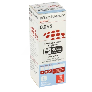 Betamethasone Arrow 0,05 %, Solution Buvable En Gouttes