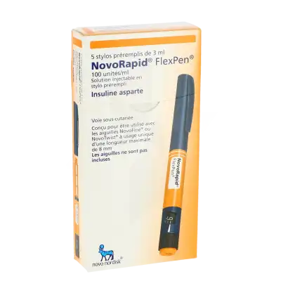 Novorapid Flexpen 100 Unités/ml, Solution Injectable En Stylo Prérempli à SAINT-PRIEST