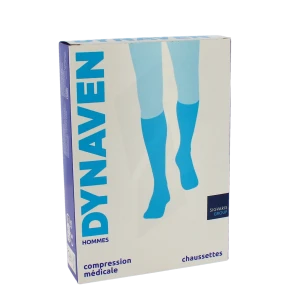 Sigvaris Dynaven Semi-opaque Fin Chaussette Classe 2 Homme Noir Long Xxl