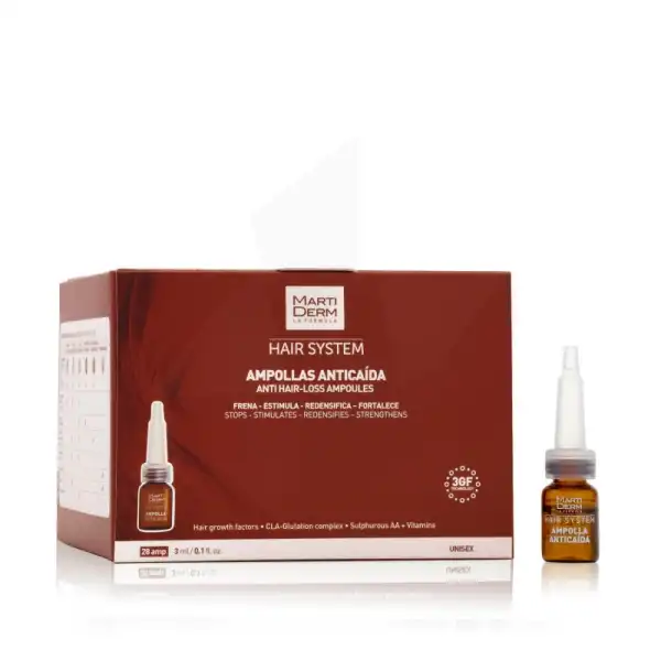 Martiderm Hair System Solution Anti-chute 28 Ampoules/3ml