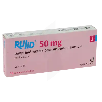 Rulid 50 Mg, Comprimé Sécable Pour Suspension Buvable à POITIERS