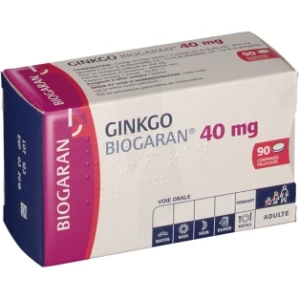 Ginkgo Biogaran 40 Mg, Comprimé Pelliculé Plq/90