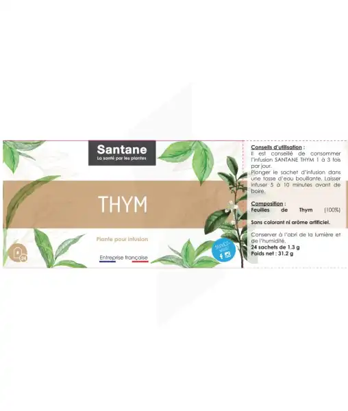 Santane Thym Infusions En Sachets Doses 24 Sachets