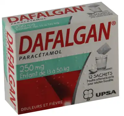 Dafalgan 250 Mg Poudre Effervescente Pour Solution Buvable B/12 à LUSSAC