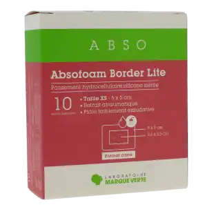 Absofoam Border Lite Pans.hydrocel.tail.xs(5x5cm)bt10 à SAINT-CYR-SUR-MER