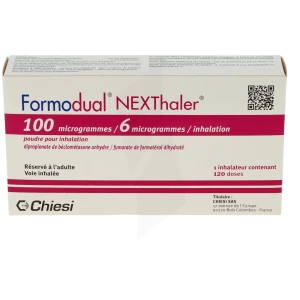 Formodual Nexthaler 100 Microgrammes/6 Microgrammes Par Inhalation, Poudre Pour Inhalation