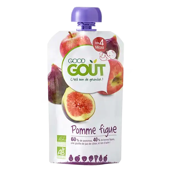 Good Goût Alimentation Infantile Pomme Figue Gourde/120g