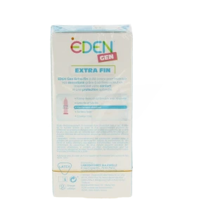 Eden Gen Préservatif Extra Fin Latex Lubrifié B/6