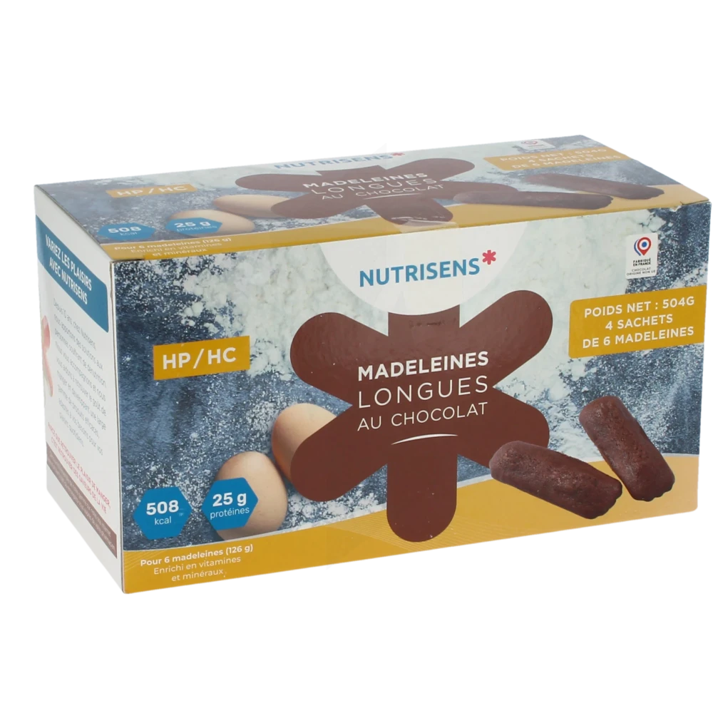 Nutrisens Madeleines Hp/hc Nutriment Chocolat 4sachets/6
