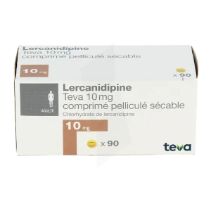 Lercanidipine Teva 10 Mg, Comprimé Pelliculé Sécable